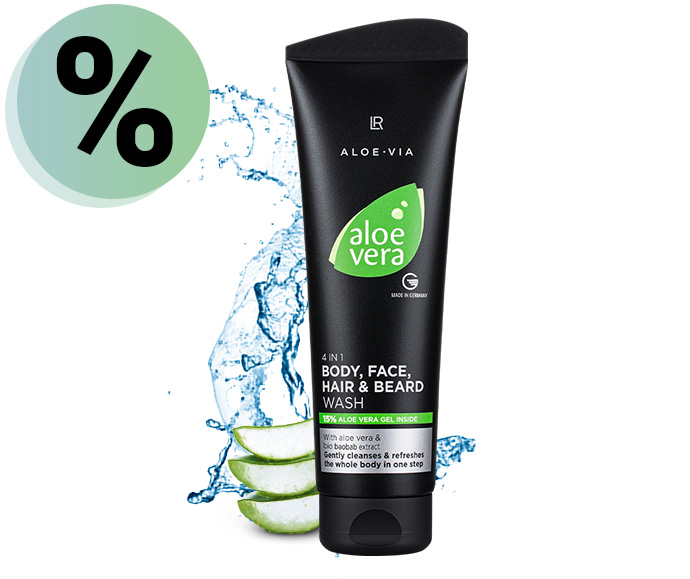 LR ALOE VIA 4 in 1 Beard, Hair, Face & Body Wash