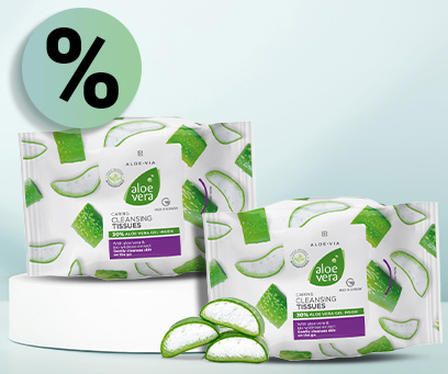 Lingettes nettoyantes à l'aloe vera, lot de 2