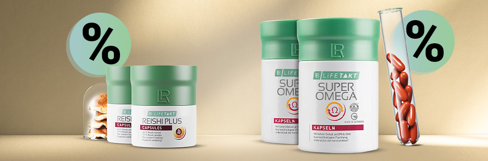 Gélules Super Oméga et gélules Reishi Plus