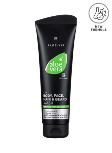 Aloe Vera Men 4 in 1 Gel douche pour le corps, les cheveux, le visage et la barbe