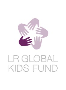LR Global Kids Fund Aufkleber weiß