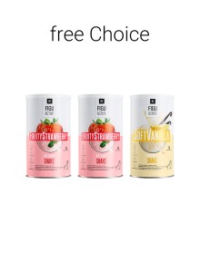 Figuactive Trójpak Shakes truskawkowy / waniliowy