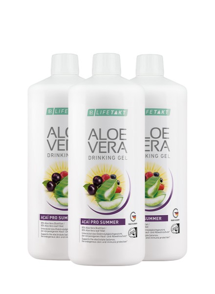 Aloe Vera Drinking Gel Açaí Pro Summer 3er Set